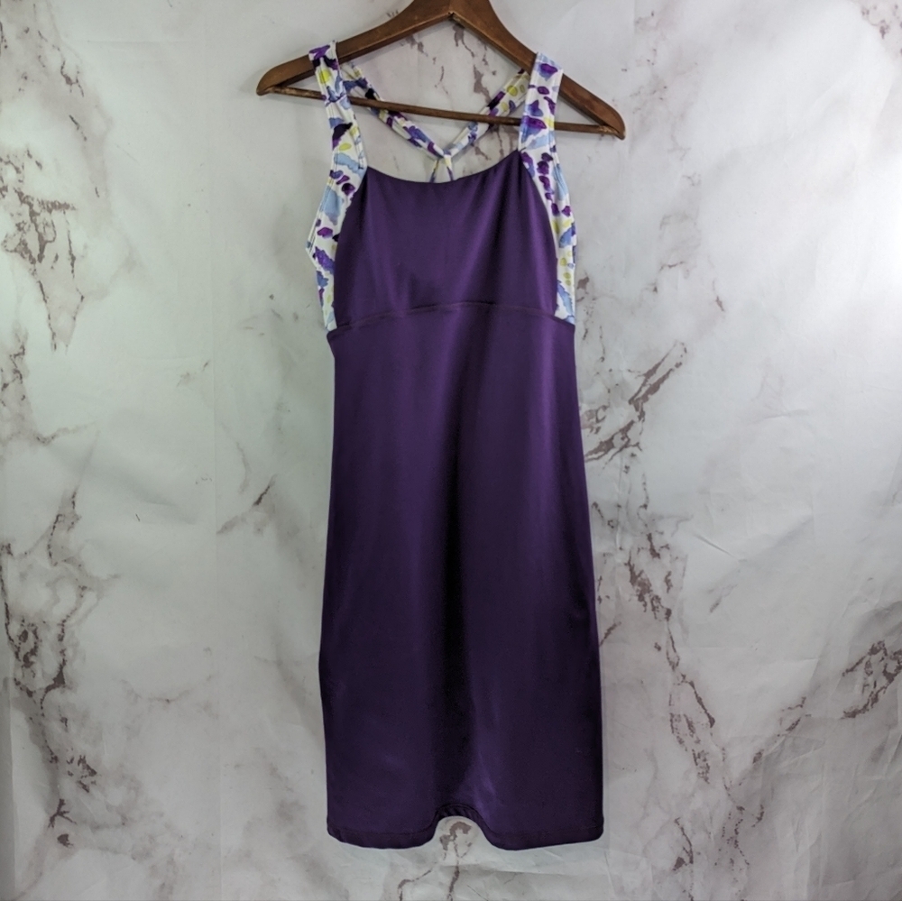 Title Nine Dress Women Medium Purple Tank Mini Built In Shelf Bra Dream